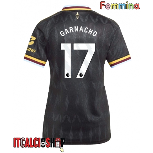 Aston Villa Alejandro Garnacho #17 Seconda Maglia Femmina 2026-27 Manica Corta